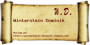 Winterstein Dominik névjegykártya